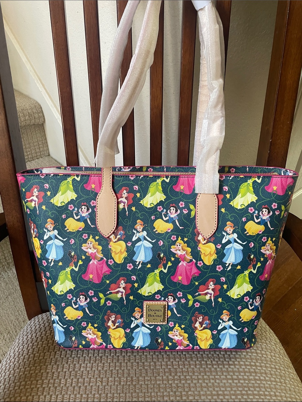 Dooney & Bourke Green Disney Princess Pattern Tote